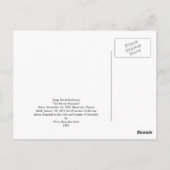 カラカウア王像、ホノルル、ハイ ポストカード (裏面)