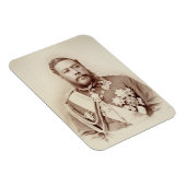 カラカウア王(1836-91)、c19回後半（セピア写真） マグネット (右側)