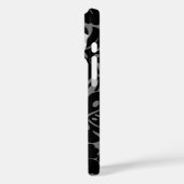 カラカウア縁どハワイアンハイビスカスブラック Case-Mate iPhoneケース (裏面 / 左)