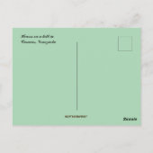 カラカスの丘の上の家ベネズエラ ポストカード (裏面)