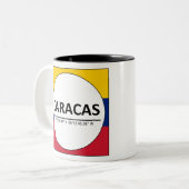 カラカス座標ベネズエラ国旗 ツートーンマグカップ (正面左)