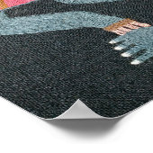 カラカス族バトンとウールダンサー織り ポスター (角)