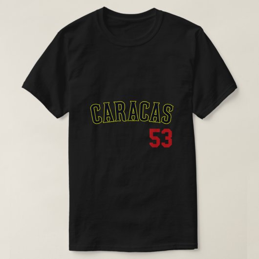 カラカス野球ジャージージャージーフランネラベイスボルトヴェネズエラ Tシャツ (デザイン正面)