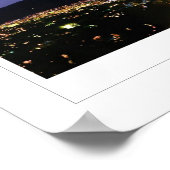 カラカス&アビラのシルエットの夜景ポスター ポスター (角)