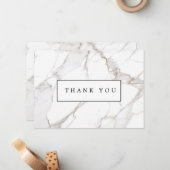 カラカッタホワイトマーブルサンキューバサント ノートカード (正面/裏面インサイチュ)