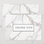 カラカッタホワイトマーブルサンキューバサント ノートカード (正面/裏面)