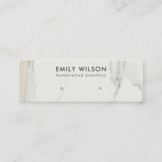 カラカッタ大理石テクスチャスタッドイヤリングディスプレイ スキニー名刺 (正面)