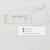 カラカッタ大理石テクスチャスタッドイヤリングディスプレイ スキニー名刺 (正面/裏面)