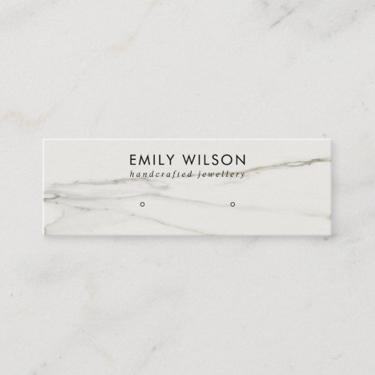 カラカッタ大理石テクスチャスタッドイヤリングディスプレイ スキニー名刺 (正面)