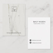 カラカッタ大理石テクスチャスタッドイヤリングディスプレイ 名刺 (正面/裏面)