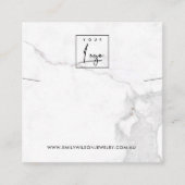 カラカッタ大理石テクスチャネックレスイヤリングディスプレイ スクエア名刺 (正面)