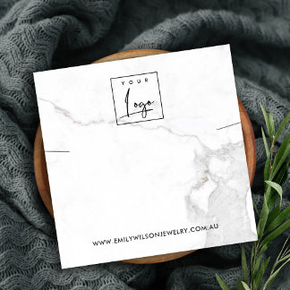 カラカッタ大理石テクスチャネックレスイヤリングディスプレイ スクエア名刺