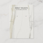 カラカッタ大理石テクスチャネックレスイヤリングディスプレイ 名刺 (正面)