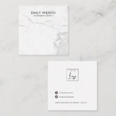 カラカッタ大理石テクスチャネックレスブレスレットディスプレイ スクエア名刺 (正面/裏面)