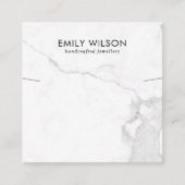 カラカッタ大理石テクスチャネックレスブレスレットディスプレイ スクエア名刺 (正面)