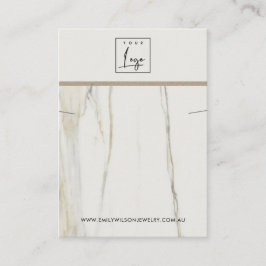 カラカッタ大理石テクスチャネックレスブレスレットディスプレイ 名刺