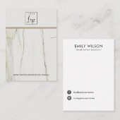 カラカッタ大理石テクスチャネックレスブレスレットディスプレイ 名刺 (正面/裏面)