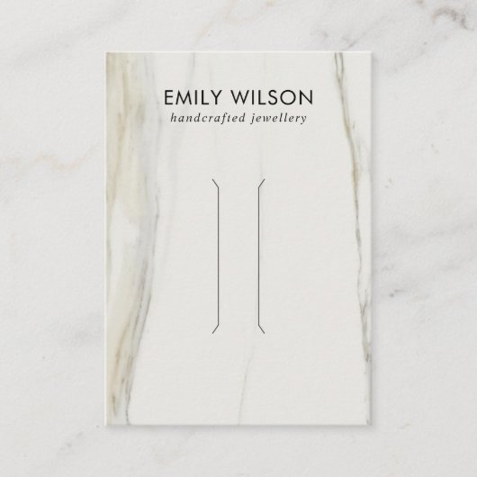 カラカッタ大理石テクスチャヘアークリップ表示カード 名刺 (正面)