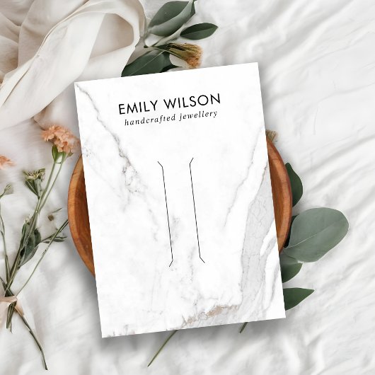 カラカッタ大理石テクスチャヘアークリップ表示カード 名刺