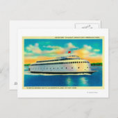 カラカラフェリー、世界初の流線型 ポストカード (正面/裏面)