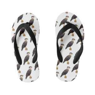 カラカラ鳥風漫画イラストレーション キッズビーチサンダル