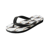 カラカラ鳥風漫画イラストレーション キッズビーチサンダル (アングル)