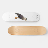 カラカラ鳥風漫画イラストレーション スケートボード (横)