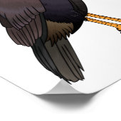 カラカラ鳥風漫画イラストレーション ポスター (角)