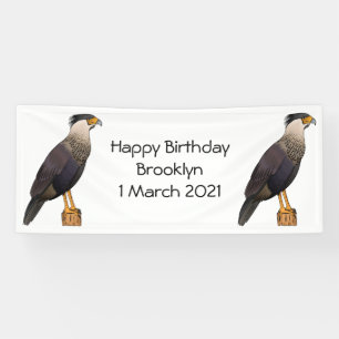 カラカラ鳥風漫画イラストレーション 横断幕