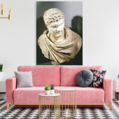 カラカラ、ローマ大理石のキュイラスバスト、212-217 AD キャンバスプリント (インサイチュ (リビング))