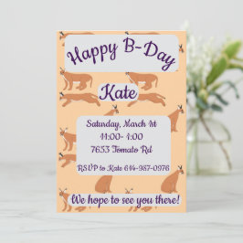 カラカルハッピーバースデー 招待状