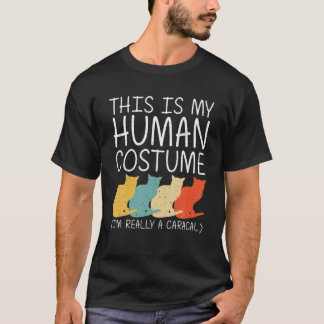 カラカルハロウィーン人間の仮装キャット子猫簡単DIY Tシャツ