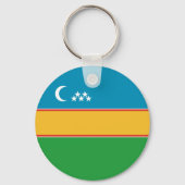カラカルパクスタンの旗 キーホルダー (裏面)