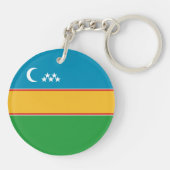 カラカルパクスタンの旗 キーホルダー (裏面)