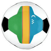 カラカルパクスタンの旗 サッカーボール (回転)