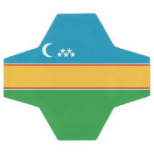 カラカルパクスタンの旗 サッカーボール (フラット)