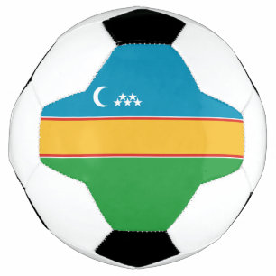 カラカルパクスタンの旗 サッカーボール