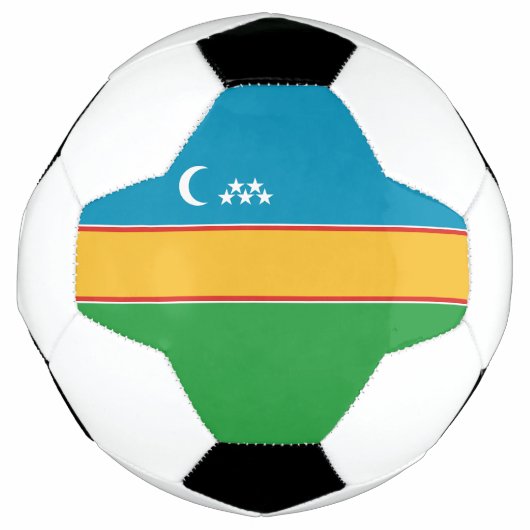 カラカルパクスタンの旗 サッカーボール (正面)