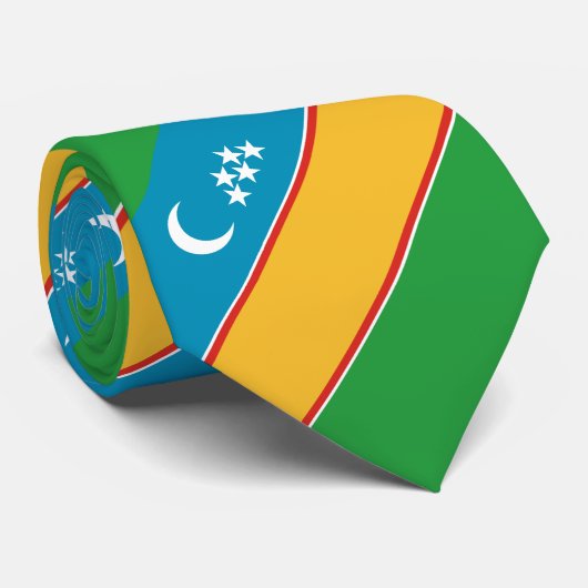 カラカルパクスタンの旗 ネクタイ (ロール)