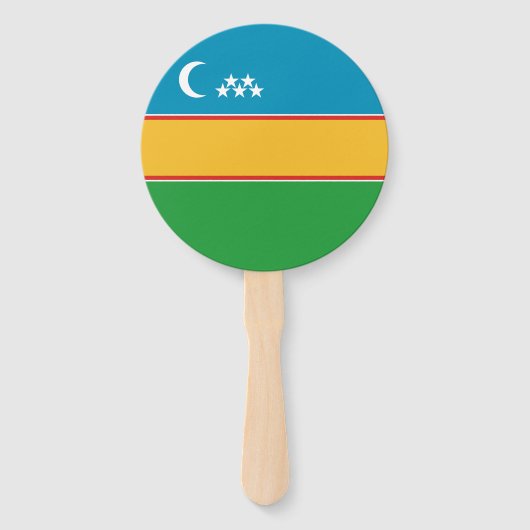 カラカルパクスタンの旗 ハンドファン (正面)