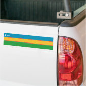 カラカルパクスタンの旗 バンパーステッカー (トラック上)