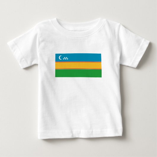 カラカルパクスタンの旗 ベビーTシャツ (正面)