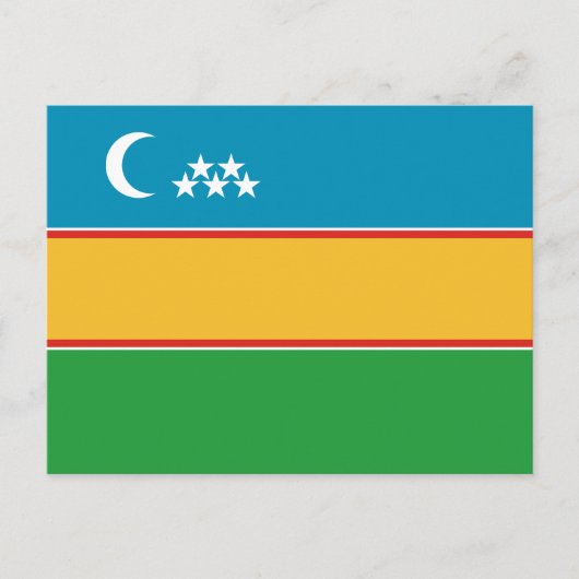 カラカルパクスタンの旗 ポストカード (正面)