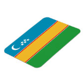 カラカルパクスタンの旗 マグネット (左側)
