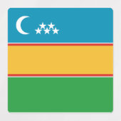 カラカルパクスタンの旗 ラベル (デザイン1)