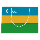 カラカルパクスタンの旗 ラージペーパーバッグ (正面)