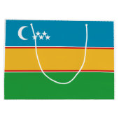 カラカルパクスタンの旗 ラージペーパーバッグ (裏面)