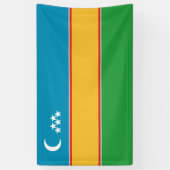 カラカルパクスタンの旗 横断幕 (縦)