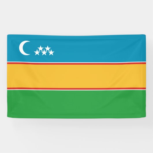 カラカルパクスタンの旗 横断幕 (横)