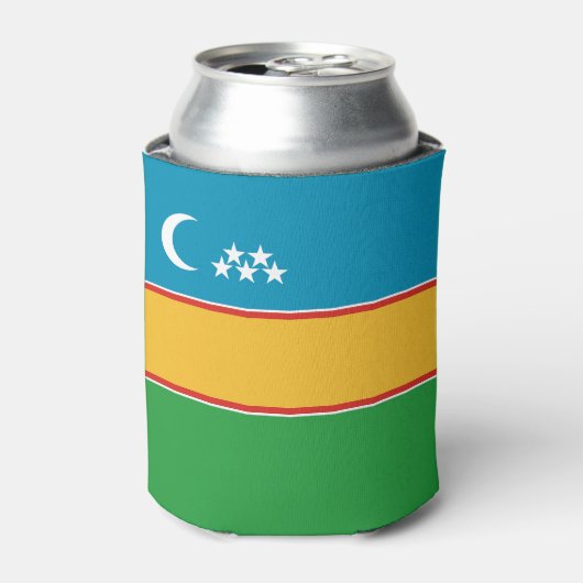 カラカルパクスタンの旗 缶クーラー (缶正面)